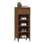 Mueble zapatero madera contrachapada marrón roble 40x36x105 cm de vidaXL, Zapateros y organizadores de calzado - Ref: Foro24-...