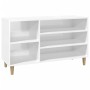 Glossy white plywood shoe cabinet 102x36x60 cm by vidaXL, Shoe racks and shoe organizers - Ref: Foro24-819742, Price: 49,78 €...