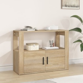 Aparador madera contrachapada color roble Sonoma 80x30x60 cm de vidaXL, Aparadores - Ref: Foro24-819455, Precio: 68,99 €, Des...