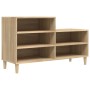 Mueble zapatero madera contrachapada roble Sonoma 102x36x60 cm de vidaXL, Zapateros y organizadores de calzado - Ref: Foro24-...