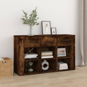 Smoked oak plywood sideboard 100x30x59.5 cm by vidaXL, Sideboards - Ref: Foro24-821009, Price: 86,99 €, Discount: %