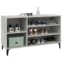 Mueble zapatero madera contrachapada gris hormigón 102x36x60 cm de vidaXL, Zapateros y organizadores de calzado - Ref: Foro24...