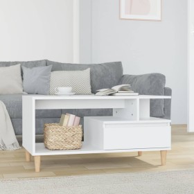 Glossy white plywood coffee table 90x49x45 cm by vidaXL, Coffee table - Ref: Foro24-819614, Price: 73,99 €, Discount: %