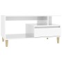 Glossy white plywood coffee table 90x49x45 cm by vidaXL, Coffee table - Ref: Foro24-819614, Price: 73,64 €, Discount: %