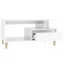 Glossy white plywood coffee table 90x49x45 cm by vidaXL, Coffee table - Ref: Foro24-819614, Price: 73,64 €, Discount: %