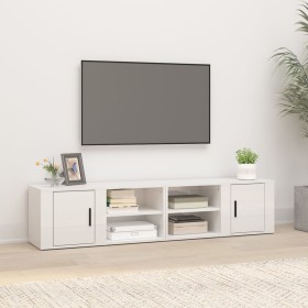 Muebles para TV 2 uds madera blanco brillo 80x31,5x36 cm de vidaXL, Muebles TV - Ref: Foro24-819441, Precio: 76,54 €, Descuen...