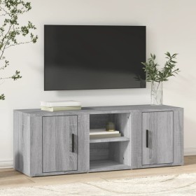 Mueble para TV madera contrachapada gris Sonoma 100x31,5x35 cm de vidaXL, Muebles TV - Ref: Foro24-819434, Precio: 57,99 €, D...