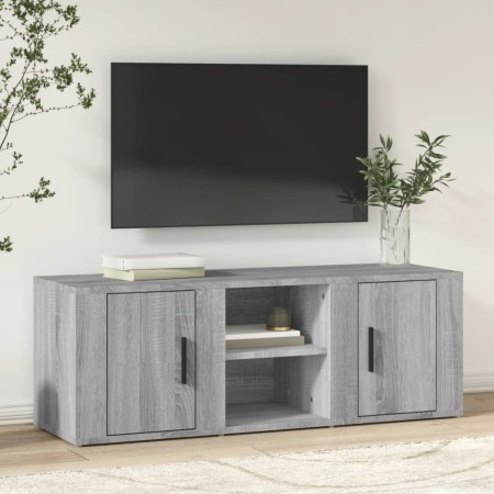 Sonoma gray plywood TV cabinet 100x31.5x35 cm by vidaXL, TV Furniture - Ref: Foro24-819434, Price: 58,06 €, Discount: %