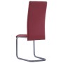 6 red synthetic leather cantilever dining chairs by vidaXL, dining chairs - Ref: Foro24-278098, Price: 361,28 €, Discount: %