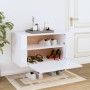 Mueble zapatero pared contrachapada blanco brillo 70x35x38 cm de vidaXL, Zapateros y organizadores de calzado - Ref: Foro24-8...