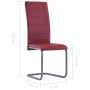 6 red synthetic leather cantilever dining chairs by vidaXL, dining chairs - Ref: Foro24-278098, Price: 361,28 €, Discount: %