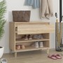 Shoe cabinet made of Sonoma oak plywood 70x36x60 cm by vidaXL, Shoe racks and shoe organizers - Ref: Foro24-819759, Price: 62...