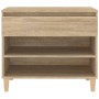 Mueble zapatero madera contrachapada roble Sonoma 70x36x60 cm de vidaXL, Zapateros y organizadores de calzado - Ref: Foro24-8...