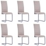 Cantilever dining chairs 6 pcs cappuccino synthetic leather by vidaXL, dining chairs - Ref: Foro24-278099, Price: 359,04 €, D...