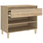 Mueble zapatero madera contrachapada roble Sonoma 70x36x60 cm de vidaXL, Zapateros y organizadores de calzado - Ref: Foro24-8...