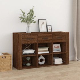 Brown oak plywood sideboard 100x30x59.5 cm by vidaXL, Sideboards - Ref: Foro24-821011, Price: 96,99 €, Discount: %