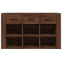 Aparador de madera contrachapada marrón roble 100x30x59,5 cm de vidaXL, Aparadores - Ref: Foro24-821011, Precio: 96,99 €, Des...