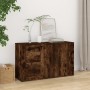 Aparador madera contrachapada roble ahumado 100x33x59,5 cm de vidaXL, Aparadores - Ref: Foro24-821001, Precio: 98,19 €, Descu...