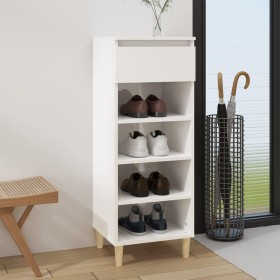 Mueble zapatero madera contrachapada blanco brillo 40x36x105 cm de vidaXL, Zapateros y organizadores de calzado - Ref: Foro24...