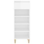 Glossy white plywood shoe cabinet 40x36x105 cm by vidaXL, Shoe racks and shoe organizers - Ref: Foro24-819774, Price: 53,36 €...