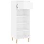 Glossy white plywood shoe cabinet 40x36x105 cm by vidaXL, Shoe racks and shoe organizers - Ref: Foro24-819774, Price: 53,36 €...