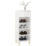 Glossy white plywood shoe cabinet 40x36x105 cm by vidaXL, Shoe racks and shoe organizers - Ref: Foro24-819774, Price: 53,36 €...