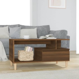 Brown oak plywood coffee table 90x49x45 cm by vidaXL, Coffee table - Ref: Foro24-819619, Price: 61,96 €, Discount: %