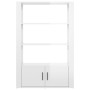 Aparador de madera contrachapada blanco brillo 80x30x119,5 cm de vidaXL, Aparadores - Ref: Foro24-819470, Precio: 87,73 €, De...