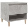 Concrete gray plywood bedside table 50x46x50 cm by vidaXL, Nightstands - Ref: Foro24-819540, Price: 47,88 €, Discount: %