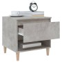 Concrete gray plywood bedside table 50x46x50 cm by vidaXL, Nightstands - Ref: Foro24-819540, Price: 47,88 €, Discount: %