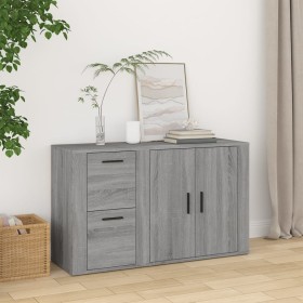 Sonoma gray plywood sideboard 100x33x59.5 cm by vidaXL, Sideboards - Ref: Foro24-821002, Price: 98,48 €, Discount: %