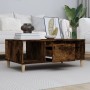 Smoked oak plywood coffee table 90x50x36.5 cm by vidaXL, Coffee table - Ref: Foro24-821065, Price: 46,79 €, Discount: %