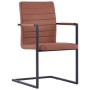 Cantilever dining chairs 6 units brown synthetic leather by vidaXL, dining chairs - Ref: Foro24-278629, Price: 582,66 €, Disc...