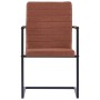 Cantilever dining chairs 6 units brown synthetic leather by vidaXL, dining chairs - Ref: Foro24-278629, Price: 582,66 €, Disc...