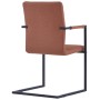 Cantilever dining chairs 6 units brown synthetic leather by vidaXL, dining chairs - Ref: Foro24-278629, Price: 582,66 €, Disc...