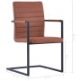 Cantilever dining chairs 6 units brown synthetic leather by vidaXL, dining chairs - Ref: Foro24-278629, Price: 582,66 €, Disc...