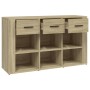 Oak Sonoma plywood sideboard 100x30x59.5 cm by vidaXL, Sideboards - Ref: Foro24-821007, Price: 101,99 €, Discount: %