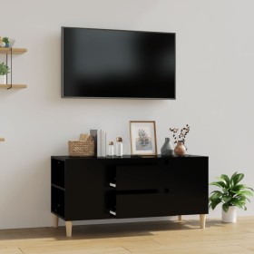 Black plywood TV cabinet 102x44.5x50 cm by vidaXL, TV Furniture - Ref: Foro24-819597, Price: 86,12 €, Discount: %