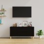 Black plywood TV cabinet 102x44.5x50 cm by vidaXL, TV Furniture - Ref: Foro24-819597, Price: 85,33 €, Discount: %