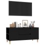 Black plywood TV cabinet 102x44.5x50 cm by vidaXL, TV Furniture - Ref: Foro24-819597, Price: 85,33 €, Discount: %