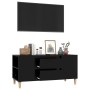 Black plywood TV cabinet 102x44.5x50 cm by vidaXL, TV Furniture - Ref: Foro24-819597, Price: 85,33 €, Discount: %