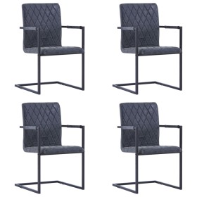 Cantilever dining chairs 4 units black synthetic leather by vidaXL, dining chairs - Ref: Foro24-278632, Price: 357,03 €, Disc...