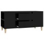 Black plywood TV cabinet 102x44.5x50 cm by vidaXL, TV Furniture - Ref: Foro24-819597, Price: 85,33 €, Discount: %