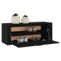 Mueble zapatero pared madera contrachapada negro 100x35x38 cm de vidaXL, Zapateros y organizadores de calzado - Ref: Foro24-8...