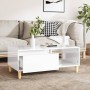 Glossy white plywood coffee table 90x50x36.5 cm by vidaXL, Coffee table - Ref: Foro24-821046, Price: 48,74 €, Discount: %