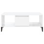 Mesa de centro madera contrachapada blanco brillo 90x50x36,5 cm de vidaXL, Mesas de centro - Ref: Foro24-821070, Precio: 50,1...