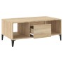 Mesa de centro madera contrachapada roble Sonoma 90x50x36,5 cm de vidaXL, Mesas de centro - Ref: Foro24-821071, Precio: 70,98...