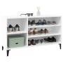 Mueble zapatero madera contrachapada blanco 102x36x60 cm de vidaXL, Zapateros y organizadores de calzado - Ref: Foro24-819748...