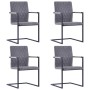 Cantilever dining chairs 4 pcs dark gray synthetic leather by vidaXL, dining chairs - Ref: Foro24-278636, Price: 432,76 €, Di...