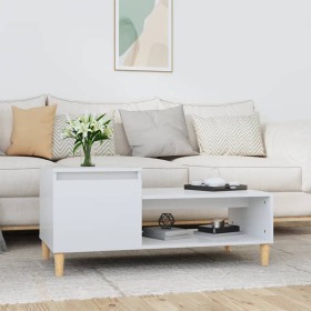 Glossy white plywood coffee table 100x50x45 cm by vidaXL, Coffee table - Ref: Foro24-821126, Price: 55,99 €, Discount: %